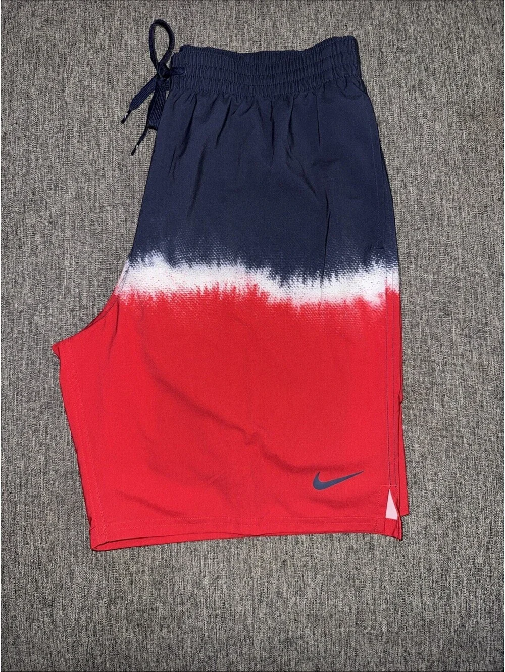 Nike Swim USA Small Ocean Merge Volley Trunks NESSF547-934 Red, White, Blue